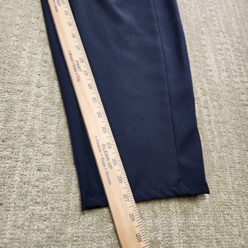 Halara Pants Women Medium High Waisted Barrel Leg Pleated Trouser Navy Blue NEW - Picture 7 of 11